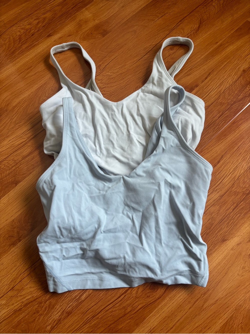 Lululemon Align Tops Light Blue & Off-White